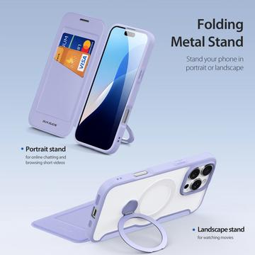 iPhone 16 Pro Dux Ducis Skin X Pro Magnetisk Flip Cover - Lilla