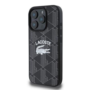 iPhone 16 Pro Lacoste Blend Monogram Cover - MagSafe-kompatibelt - Sort