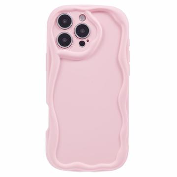iPhone 16 Pro Max Candy Color Wavy TPU Cover - Pink