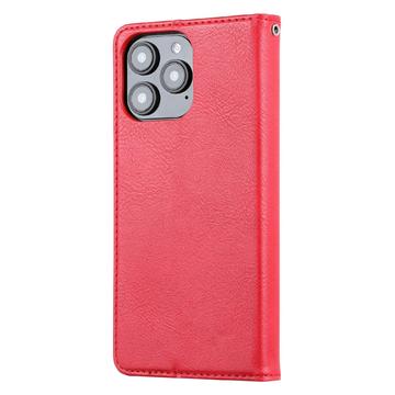 iPhone 16 Pro Max Kortsæt Pungetui - rød
