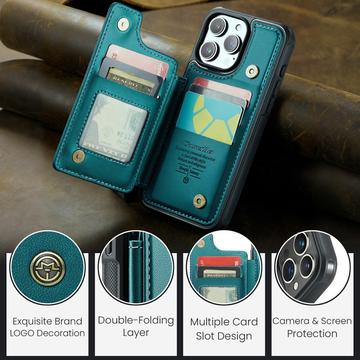 iPhone 16 Pro Max Caseme C22-etui RFID-kortpung - grøn