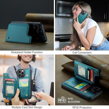 iPhone 16 Pro Max Caseme C22-etui RFID-kortpung - grøn