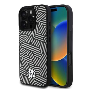 iPhone 16 Pro Max DKNY Crosswalk Mønster Cover - MagSafe-kompatibel - Elfenben / Sort