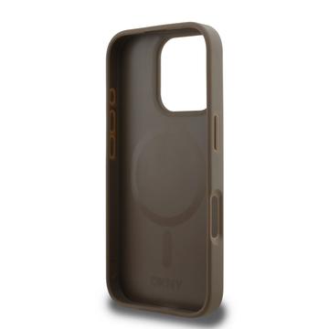 iPhone 16 Pro Max DKNY Repeat Pattern Bottom Stripe Cover - MagSafe-kompatibel - Brun