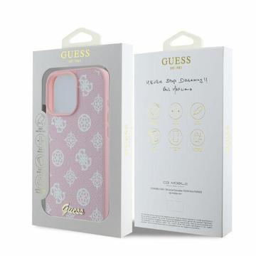 iPhone 16 Pro Max Guess Peony Script Cover - MagSafe-kompatibel - Pink
