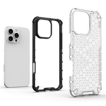 iPhone 16 Pro Max Honeycomb Armored Hybrid Cover - Grå