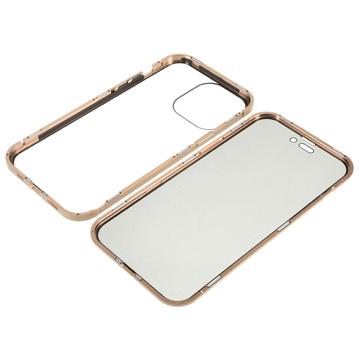 iPhone 16 Pro Max Magnetisk Cover med Hærdet Glas - Privatliv - Guld