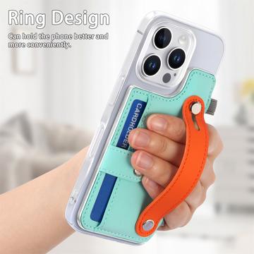 iPhone 16 Pro Max plastiketui CY1 - kortplads, armbånd, støtte - Mintgrøn