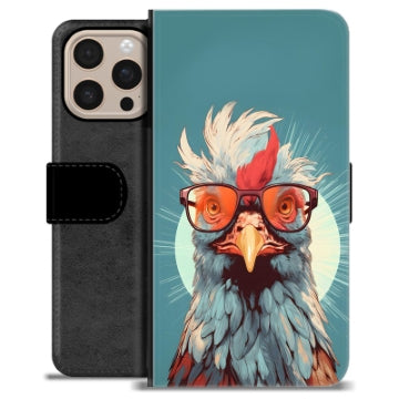 iPhone 16 Pro Max Premium Flip Cover med Pung - Høne
