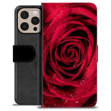 iPhone 16 Pro Max Premium Flip Cover med Pung - Rose