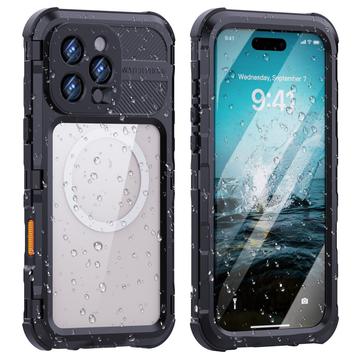 iPhone 16 Pro Max Shellbox M Series IP68 vandtæt cover - dykkercover med MagSafe-kompatibilitet - Sort