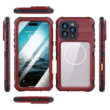 iPhone 16 Pro Max Shellbox M Series IP68 vandtæt cover - dykkercover med MagSafe-kompatibilitet - rød