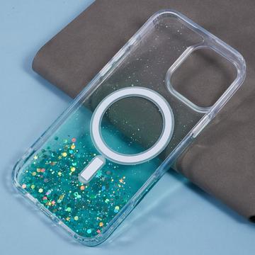iPhone 16 Pro Max Sparkle Glow MagSafe Cover - grøn