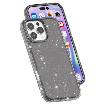 iPhone 16 Pro Max Stylish Glitter Series Hybrid Cover - Sort