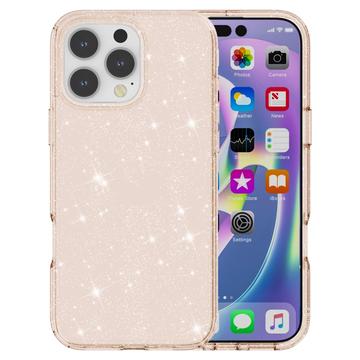 iPhone 16 Pro Max Stylish Glitter Series Hybrid Cover - Guld