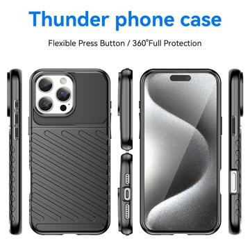 iPhone 16 Pro Max Thunder Series TPU Cover - Sort