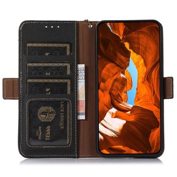 iPhone 16 Pro Max Læderpung med RFID - Sort
