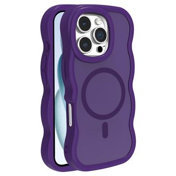 iPhone 16 Pro Max Bølgekant magnetisk hybrid cover - lilla
