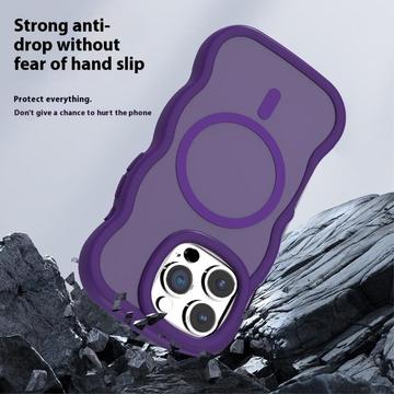 iPhone 16 Pro Max Bølgekant magnetisk hybrid cover - lilla