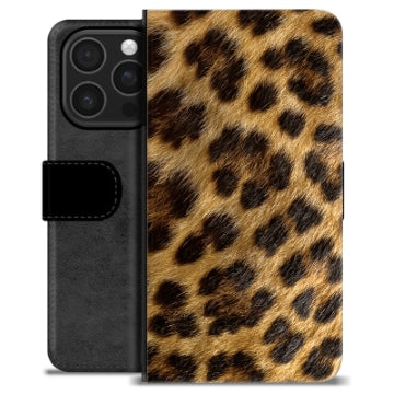 iPhone 16 Pro Premium Flip Cover med Pung - Leopard