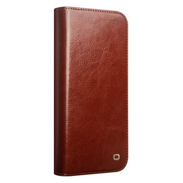 iPhone 16 Pro Qialino Classic Læderpung - Mørkebrun