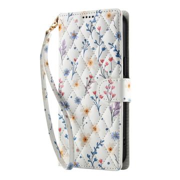 iPhone 16 Pro Rhombisk Blomsterpung - farverige blomster