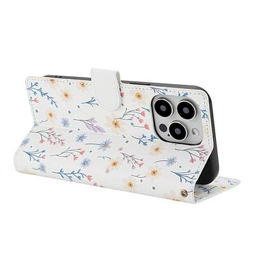 iPhone 16 Pro Rhombisk Blomsterpung - farverige blomster