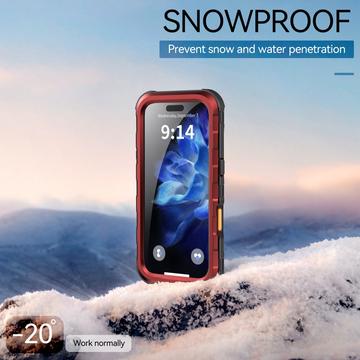 iPhone 16 Pro Shellbox M Series IP68 vandtæt cover - dykkercover med MagSafe-kompatibilitet - rød