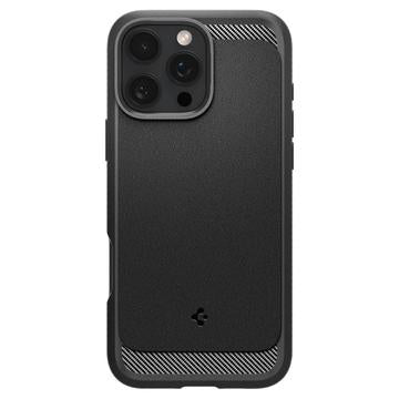 iPhone 16 Pro Spigen Rugged Armor Mag TPU Cover - Sort