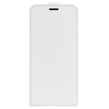 iPhone 16 Pro Vertikal Flip Taske med Kortholder - Hvid