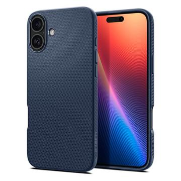 iPhone 16 Spigen Liquid Air TPU Cover - Navy Blå