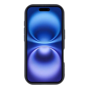 iPhone 16 Stilfuldt stødsikkert TPU cover med forhøjede kanter - sort / sløjfe