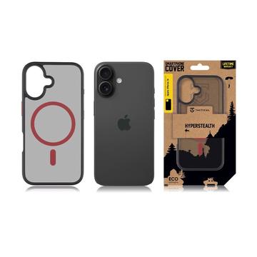 iPhone 16 Tactical MagForce Hyperstealth 2.0 MagSafe Cover - sort / rød