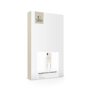 iPhone 16 Tech-Protect MagNecklace MagSafe-etui - Latte