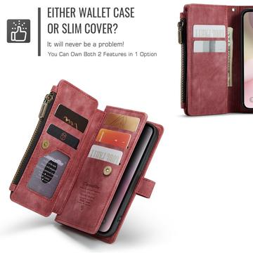 iPhone 16e/17e Caseme C30 Multifunktionel Pung - Rød