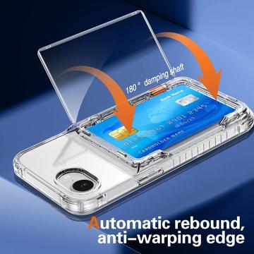 iPhone 16e/17e Gennemsigtigt Cover med Kortholder