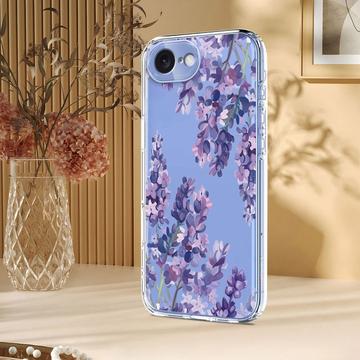 iPhone 16e/17e TPU-cover med blomstermønster - Blåregn