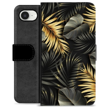 iPhone 16e Premium Flip Cover med Pung - Gyldne Blade