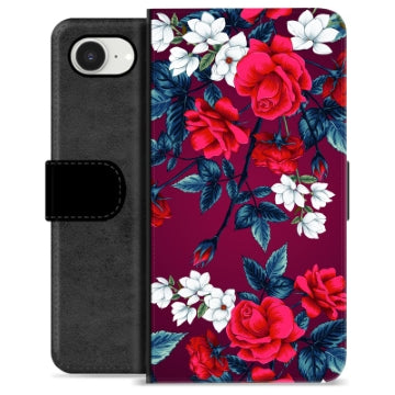 iPhone 16e Premium Flip Cover med Pung - Vintage Blomster