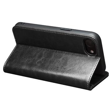 iPhone 16e/17e Qialino Classic Læderpung - Sort