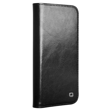iPhone 16e/17e Qialino Classic Læderpung - Sort