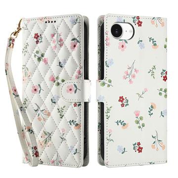 iPhone 16e/17e Rhombisk Blomsterpung - Roser
