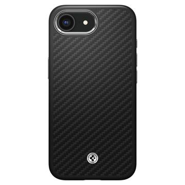 iPhone 16e/17e Spigen Enzo Aramid Mag Cover - MagSafe-kompatibel - Sort / Naturlig