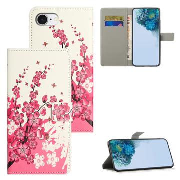 iPhone 16e/17e Style Series Pung Taske - Pink Blomster