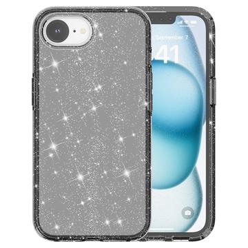 iPhone 16e/17e Stylish Glitter Series Hybrid Cover - Sort