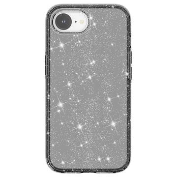 iPhone 16e/17e Stylish Glitter Series Hybrid Cover - Sort