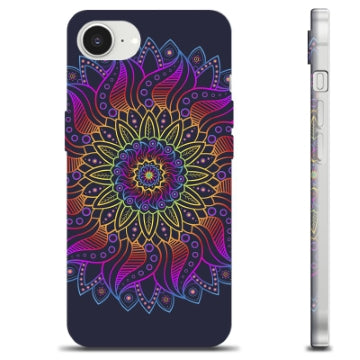 iPhone 16e TPU Cover - Farverig Mandala
