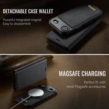 iPhone Air Caseme C49 2-i-1 aftagelig pungetui - MagSafe-kompatibel, RFID - Sort