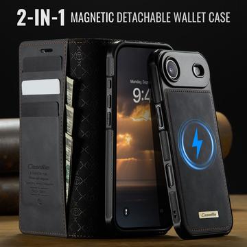 iPhone Air Caseme C49 2-i-1 aftagelig pungetui - MagSafe-kompatibel, RFID - Sort