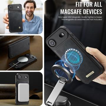iPhone Air Caseme C49 2-i-1 aftagelig pungetui - MagSafe-kompatibel, RFID - Sort